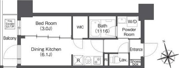 CAVANA新宿夏目坂の物件間取画像